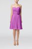Romantic Sweetheart Zipper Knee Length Flower Bridesmaid Dresses
