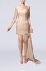 Sexy Garden Sheath Sleeveless Chiffon Lace Bridal Gowns