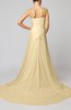 Elegant Outdoor Sheath Lace up Chiffon Court Train Bridal Gowns