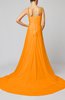 Elegant Outdoor Sheath Lace up Chiffon Court Train Bridal Gowns