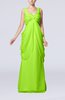 Elegant Destination Sleeveless Lace up Chiffon Floor Length Draped Bridal Gowns