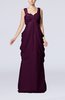 Elegant Destination Sleeveless Lace up Chiffon Floor Length Draped Bridal Gowns