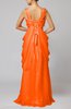 Elegant Destination Sleeveless Lace up Chiffon Floor Length Draped Bridal Gowns