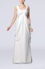 Elegant Destination Sleeveless Lace up Chiffon Floor Length Draped Bridal Gowns