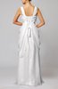 Elegant Destination Sleeveless Lace up Chiffon Floor Length Draped Bridal Gowns