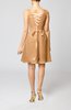 Mature A-line V-neck Knee Length Pleated Bridesmaid Dresses
