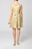 Mature A-line V-neck Knee Length Pleated Bridesmaid Dresses