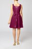 Mature A-line V-neck Knee Length Pleated Bridesmaid Dresses