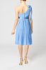 Plain One Shoulder Sleeveless Zipper Chiffon Flower Wedding Guest Dresses