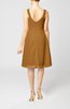 Plain Thick Straps Sleeveless Chiffon Knee Length Bridesmaid Dresses