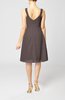 Plain Thick Straps Sleeveless Chiffon Knee Length Bridesmaid Dresses