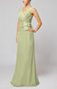 Elegant Sleeveless Zip up Floor Length Ribbon Wedding Guest Dresses