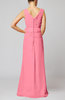 Elegant Sleeveless Zip up Floor Length Ribbon Wedding Guest Dresses