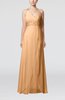 Elegant Hall Sleeveless Zipper Chiffon Floor Length Sequin Bridal Gowns