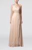 Elegant Hall Sleeveless Zipper Chiffon Floor Length Sequin Bridal Gowns