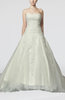 Disney Princess Church Strapless Sleeveless Court Train Beaded Bridal Gowns