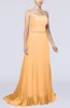 Casual Garden Strapless Zip up Chiffon Sweep Train Pleated Bridal Gowns