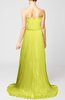 Casual Garden Strapless Zip up Chiffon Sweep Train Pleated Bridal Gowns