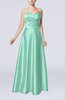 Simple A-line Sweetheart Elastic Woven Satin Floor Length Evening Dresses