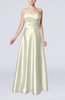 Simple A-line Sweetheart Elastic Woven Satin Floor Length Evening Dresses