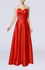 Simple A-line Sweetheart Elastic Woven Satin Floor Length Evening Dresses