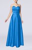 Simple A-line Sweetheart Elastic Woven Satin Floor Length Evening Dresses