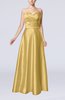 Simple A-line Sweetheart Elastic Woven Satin Floor Length Evening Dresses