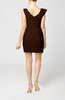 Plain Sheath V-neck Mini Ruffles Wedding Guest Dresses