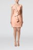 Plain Sheath V-neck Mini Ruffles Wedding Guest Dresses