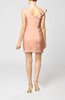 Plain Sheath V-neck Mini Ruffles Wedding Guest Dresses