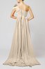 Romantic A-line One Shoulder Zipper Flower Evening Dresses
