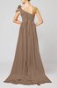 Romantic A-line One Shoulder Zipper Flower Evening Dresses