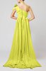 Romantic A-line One Shoulder Zipper Flower Evening Dresses