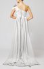 Romantic A-line One Shoulder Zipper Flower Evening Dresses