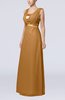Elegant Empire Thick Straps Sleeveless Chiffon Floor Length Wedding Guest Dresses