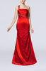 Sexy One Shoulder Sleeveless Elastic Woven Satin Paillette Evening Dresses