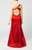 Sexy One Shoulder Sleeveless Elastic Woven Satin Paillette Evening Dresses