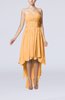 Plain A-line Strapless Sleeveless Zipper Chiffon Party Dresses