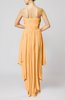 Plain A-line Strapless Sleeveless Zipper Chiffon Party Dresses