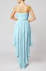 Plain A-line Strapless Sleeveless Zipper Chiffon Party Dresses