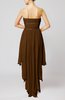 Plain A-line Strapless Sleeveless Zipper Chiffon Party Dresses