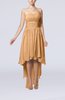 Plain A-line Strapless Sleeveless Zipper Chiffon Party Dresses
