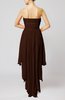 Plain A-line Strapless Sleeveless Zipper Chiffon Party Dresses
