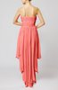 Plain A-line Strapless Sleeveless Zipper Chiffon Party Dresses