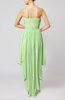 Plain A-line Strapless Sleeveless Zipper Chiffon Party Dresses