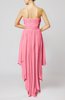 Plain A-line Strapless Sleeveless Zipper Chiffon Party Dresses