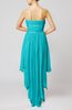 Plain A-line Strapless Sleeveless Zipper Chiffon Party Dresses