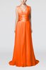 Elegant Church Column Sleeveless Chiffon Sweep Train Ruching Bridal Gowns