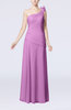 Plain Sheath One Shoulder Sleeveless Floor Length Flower Evening Dresses