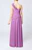 Plain Sheath One Shoulder Sleeveless Floor Length Flower Evening Dresses